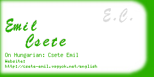 emil csete business card